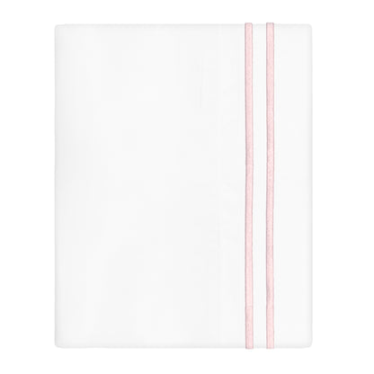 Pink Lines Embroidered Pillowcase Pair