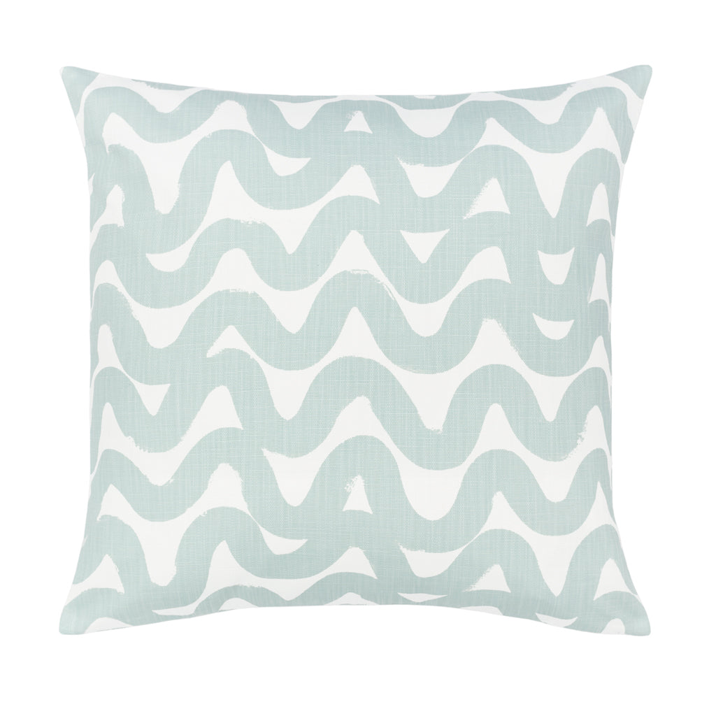 The Seafoam Green Modern Waves Square Throw Pillow Crane And Canopy