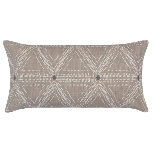 The Taupe Modern Triangles Throw Pillow