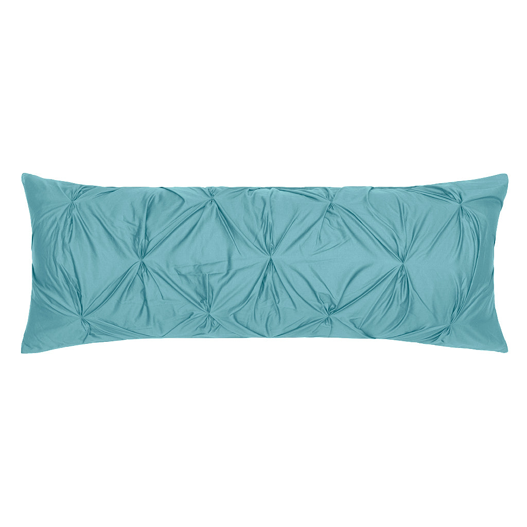 The Turquoise Pintuck Extra Long Lumbar Throw Pillow