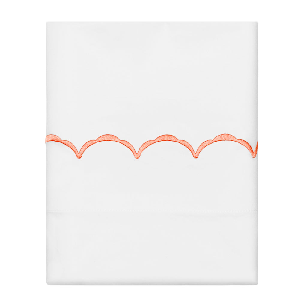 Apricot Wavelet Embroidered Pillowcase Pair