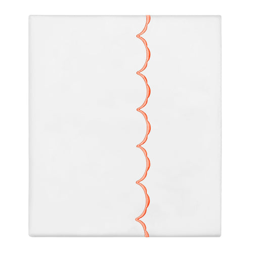 Apricot Wavelet Embroidered Flat Sheet