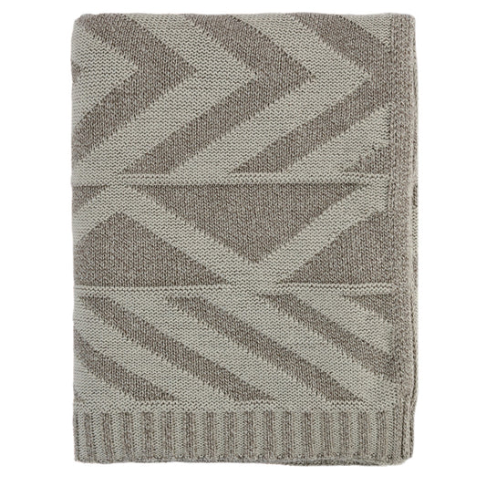 Beige Aztec Throw