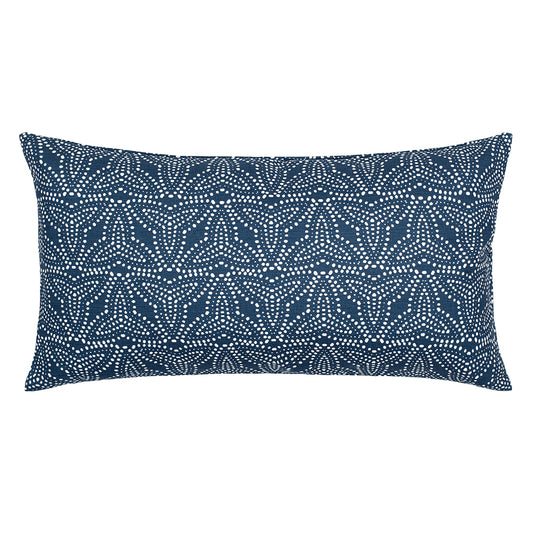 Trillium Navy Throw Pillow