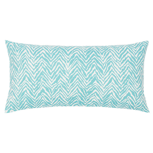 Turquoise Zebra Chevron Throw Pillow