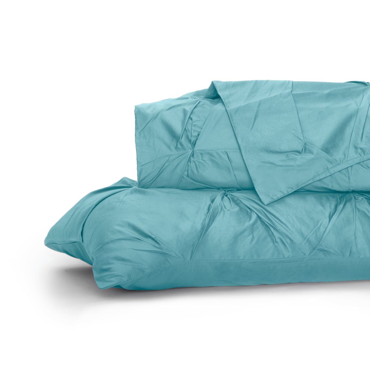 Valencia Turquoise Pintuck Duvet Cover