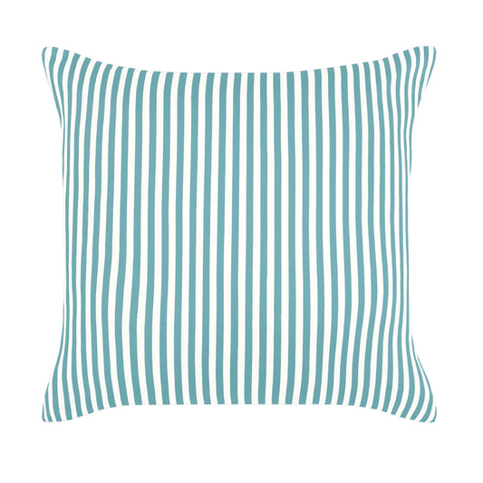 The Turquoise Striped Square Throw Pillow