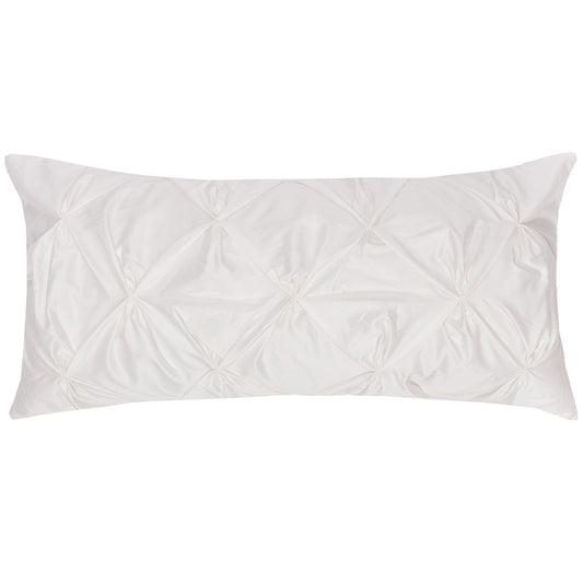 White Pintuck Throw Pillow