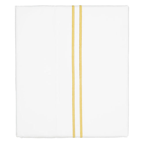 Marigold Yellow Lines Embroidered Flat Sheet