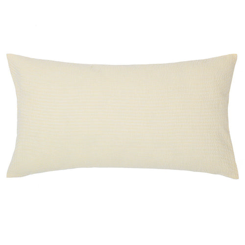 Yellow Seersucker Throw Pillow