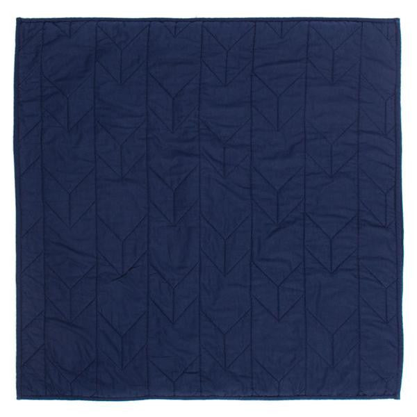 Navy Blue Chevron Quilt Euro Sham