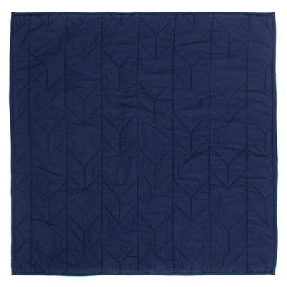 Navy Blue Chevron Quilt Euro Sham