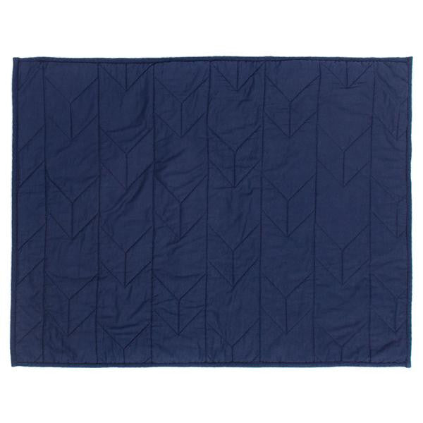 Navy Blue Chevron Quilt Sham Pair