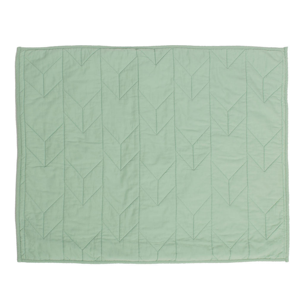 Seafoam Green Chevron Quilt Sham Pair