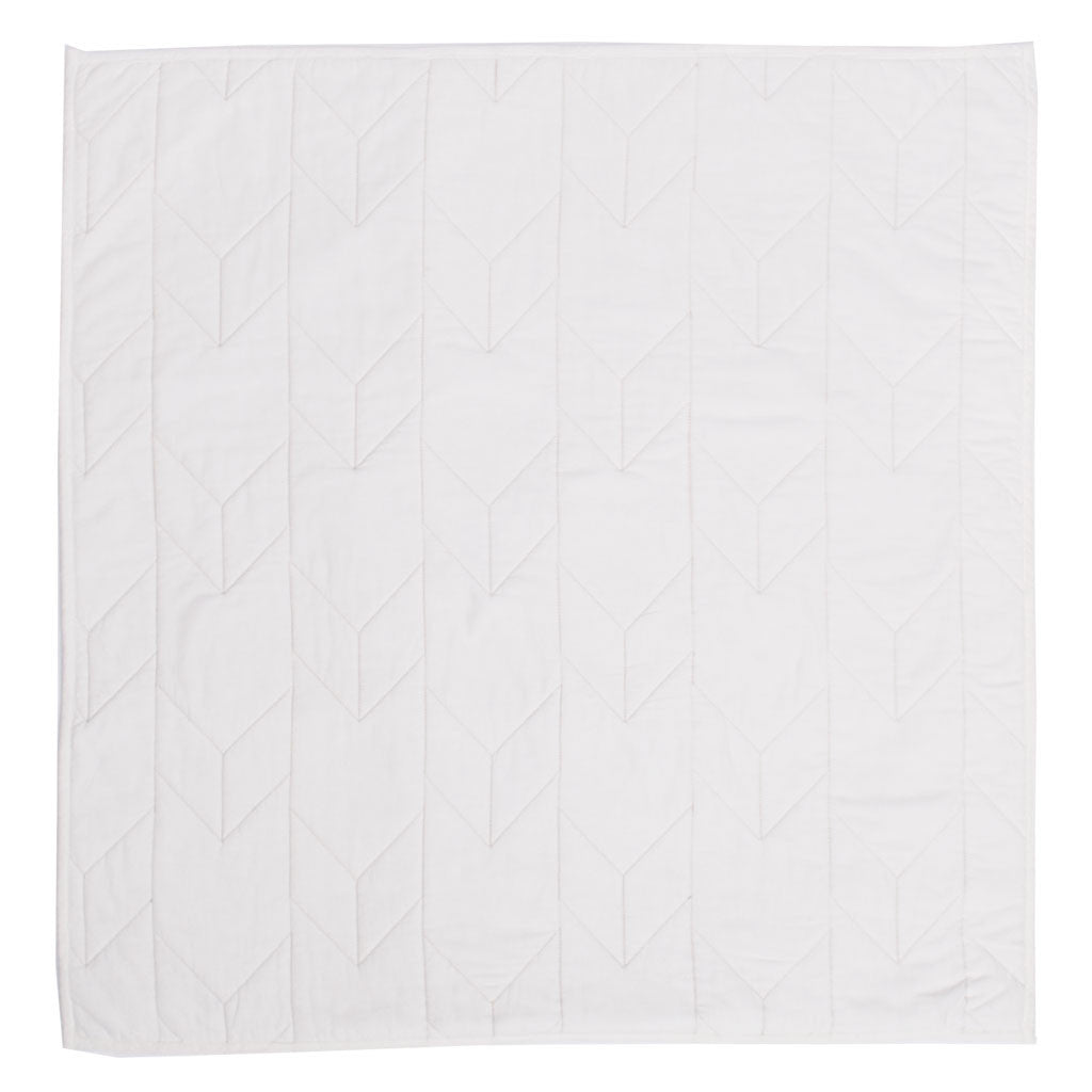 Soft White Chevron Quilt Euro Sham