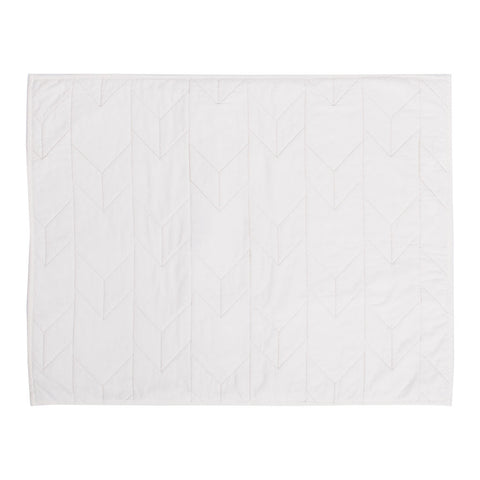 White Cotton Quilt and Sham | Chevron White | Crane & Canopy