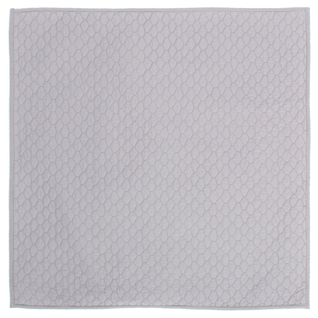 Light Grey Cloud Quilt Euro Sham