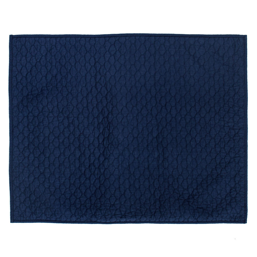 Navy Blue Cloud Quilt Sham Pair