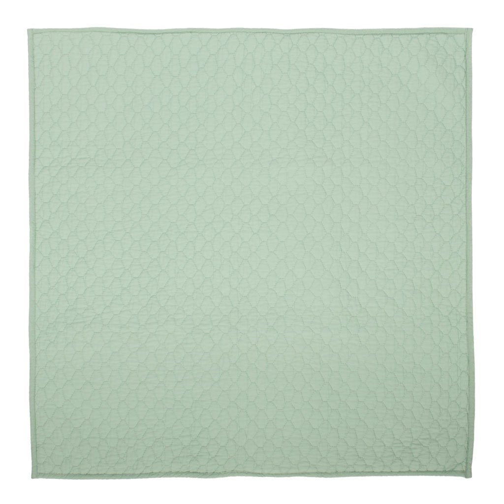 Seafoam Green Cloud Quilt Euro Sham