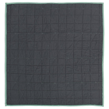 Diamond Box-Stitch Charcoal Grey Quilt Euro Sham