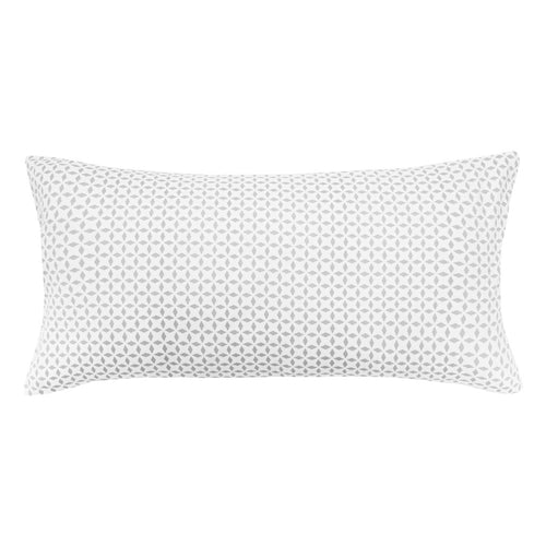 Grey Morning Glory Throw Pillow