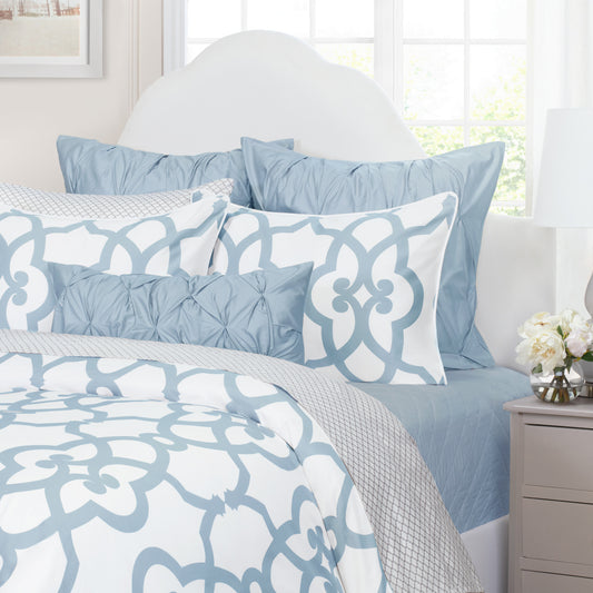 French Blue Florentine Duvet Cover