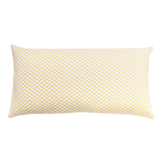 Yellow Herringbone Throw Pillow