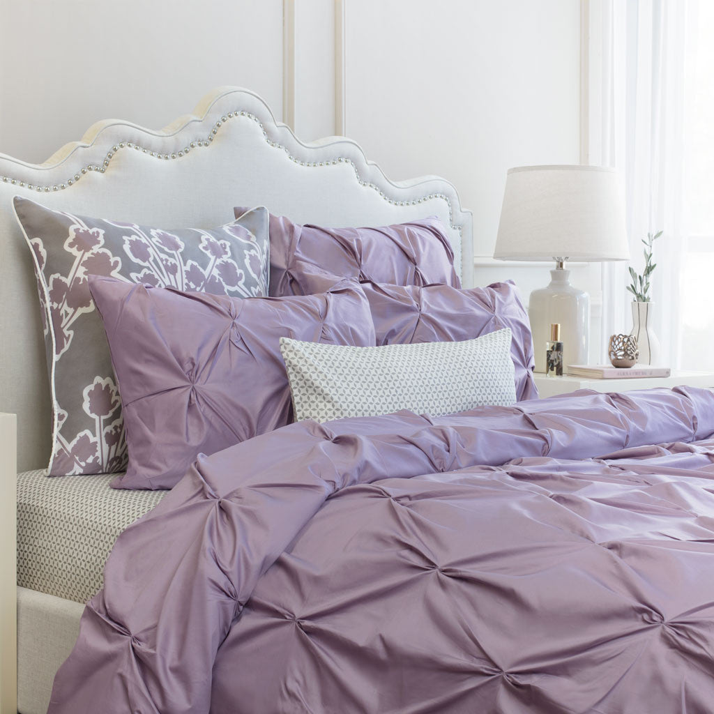 Lilac Valencia Pintuck Sham Pair