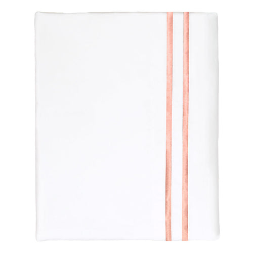 Coral Lines Embroidered Pillowcase Pair