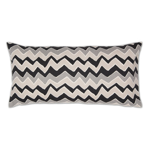 Gray and White Chevrons Throw Pillow