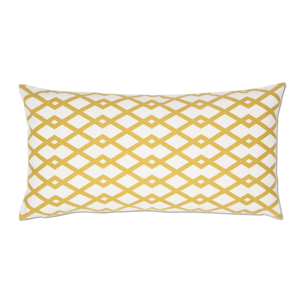 Mustard Geometric Throw Pillow