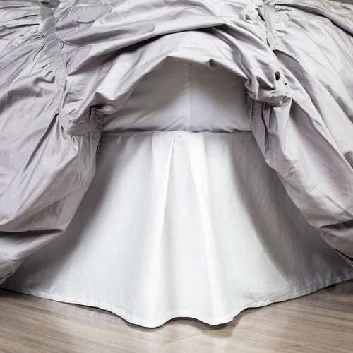 White Pleated Bed Skirt